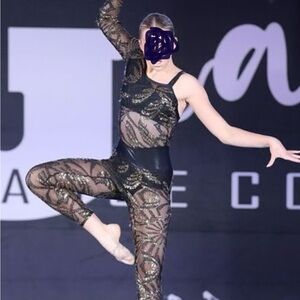 AXS Custom Black and Gold Bodysuit